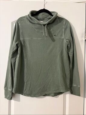 Vineyard Vines Sage Green Funnel Neck Pullover